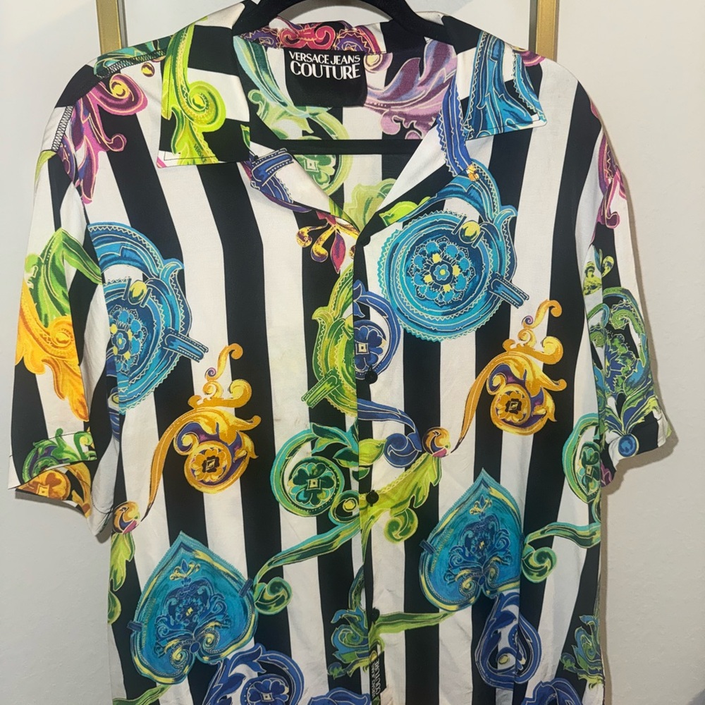 Versace Jeans Collection Vibrant Patterned Shirt
